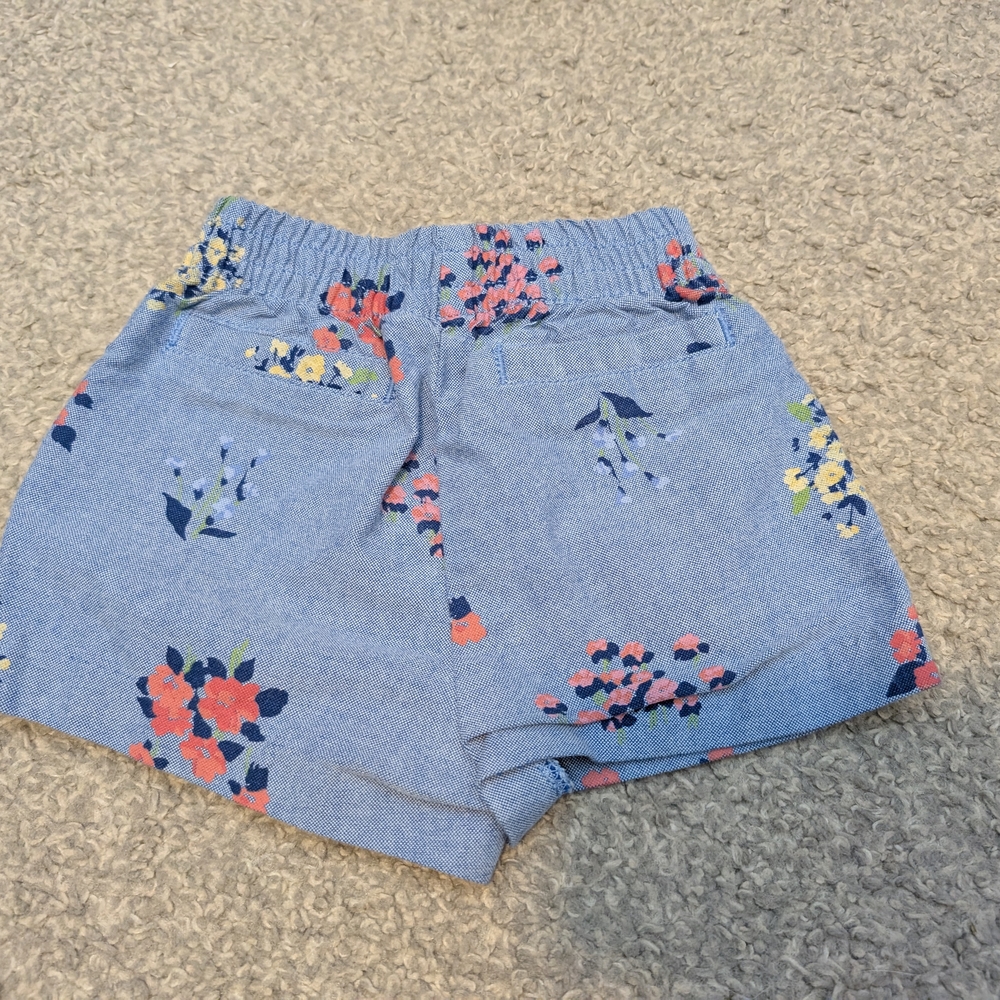3 For $18 Janie and Jack Blue Floral High Waist Shorts - Picture 5 of 5